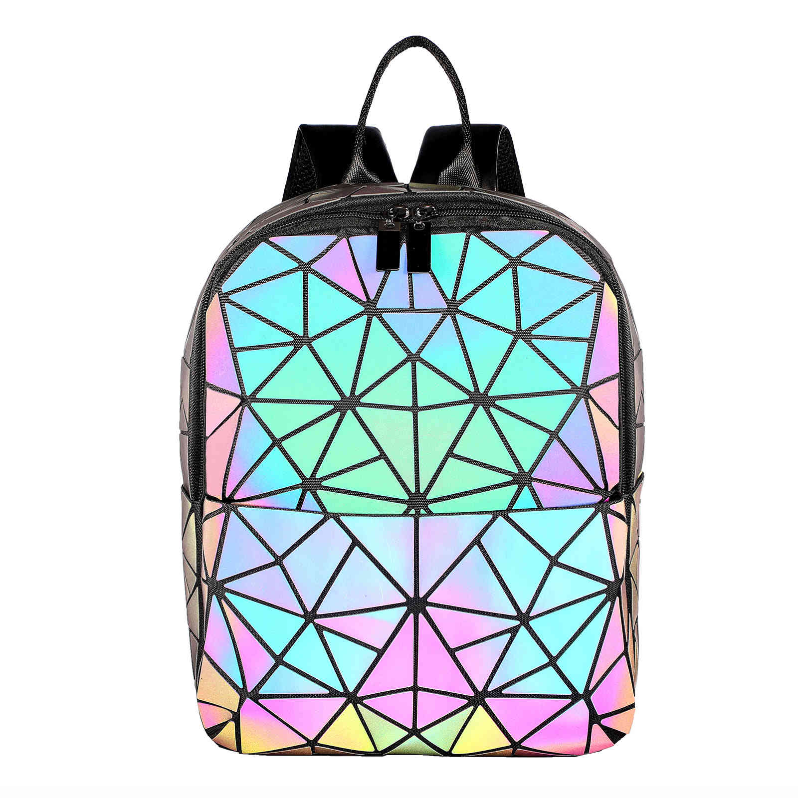 LOVEVOOK Geometric Luminous Fashion Backpack for Women iridescent - Lovevook