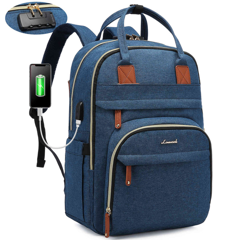 LOVEVOOK Double Compartments Laptop Backpack, with Digital Lock, Fit 15.6/17 Inch - Lovevook