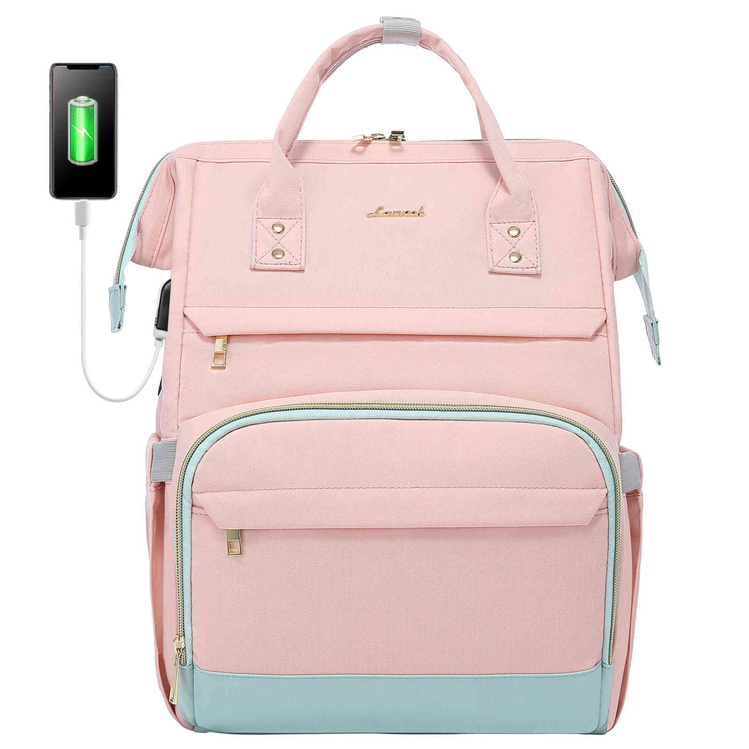 LOVEVOOK Laptop Backpack Women, School Bag, Contrasting Colors Design, Fit 15.6/17 Inch - Lovevook