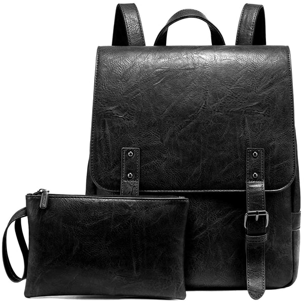 LOVEVOOK Vegan Leather Fashion Backpack For Women, with Wristlet 2 Pcs Set - Lovevook