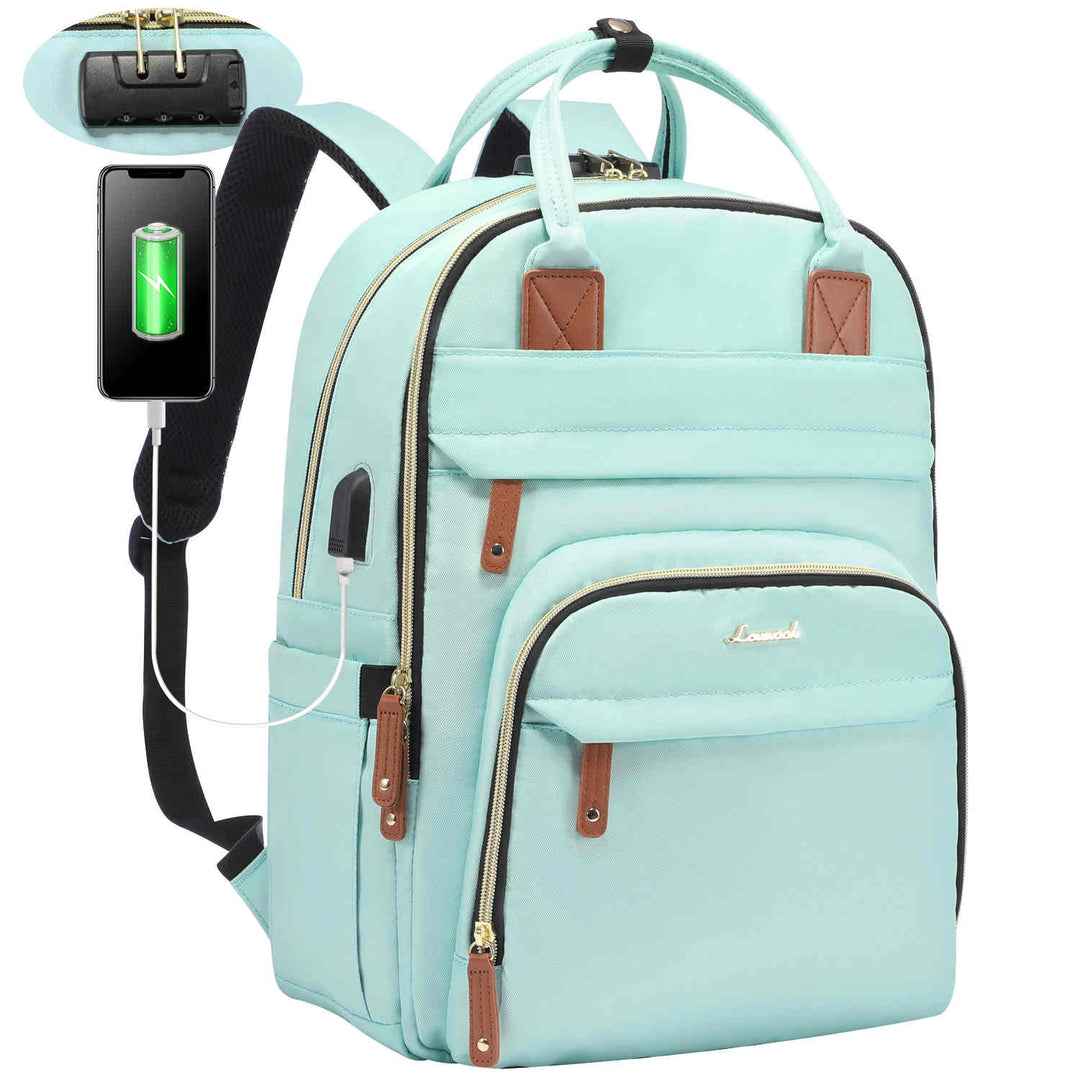 LOVEVOOK Double Compartments Laptop Backpack, with Digital Lock, Fit 15.6/17 Inch - Lovevook