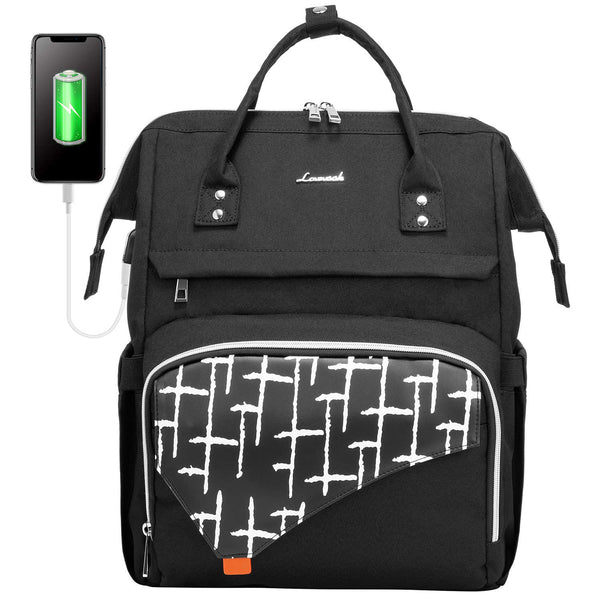 LOVEVOOK Laptop Backpack for Women, Teacher Bag, Innovation Patterns, Fit 15.6/17 inch - Lovevook